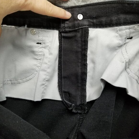Levis Jeans Womens 32 Black Stretch Skinny Denim - Picture 12 of 12